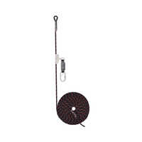 Guided Type Fall Arrester System On Flexible Anchorage Line - Galvanized Steel & Fiber Rope (12mm Dia), Silver & Black | Corrosion Resistant Design