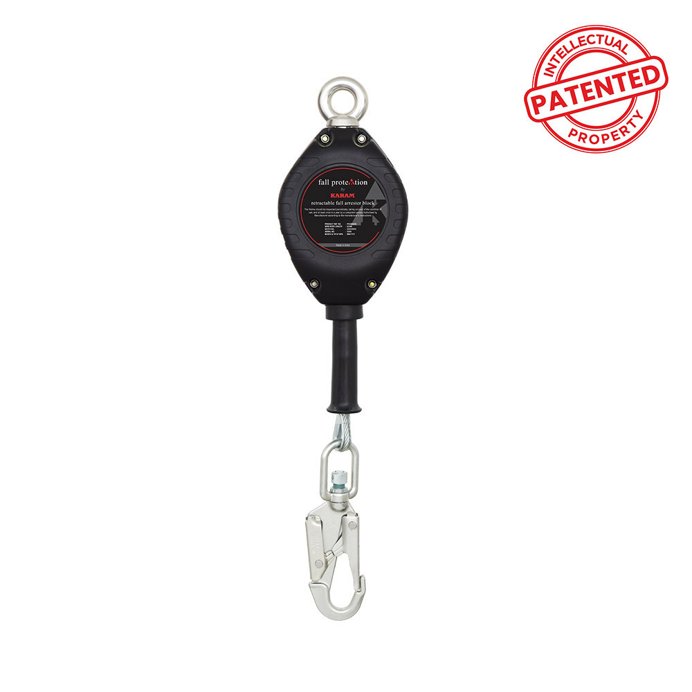 Retractable Fall Arrester Blocks - Color: Black