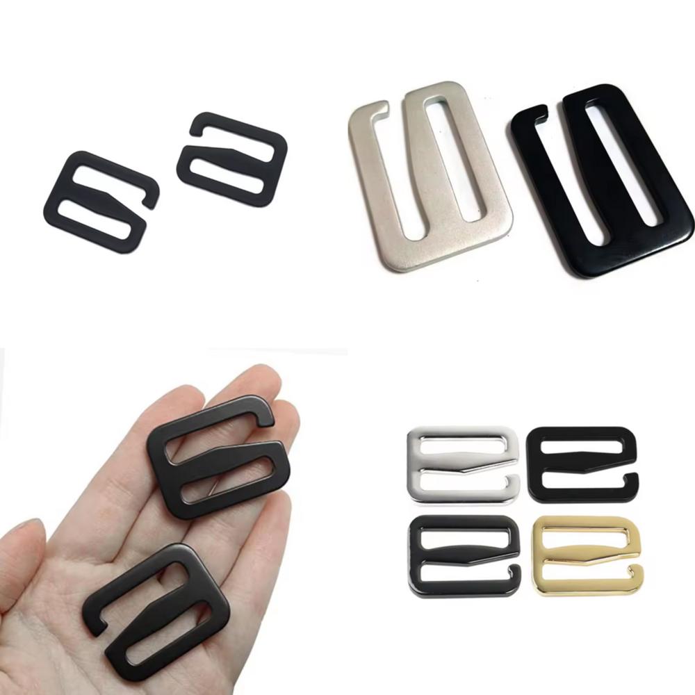 Black High-quality Zinc Alloy Flat Buckle Suitable For Backpack Straps, Belt Hooks, And Outdoor Webbing Fasteners - Hardness: Yes