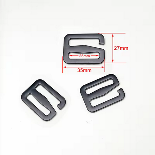 Black High-Quality Zinc Alloy Flat Buckle Suitable for Backpack Straps, Belt Hooks, and Outdoor Webbing Fasteners