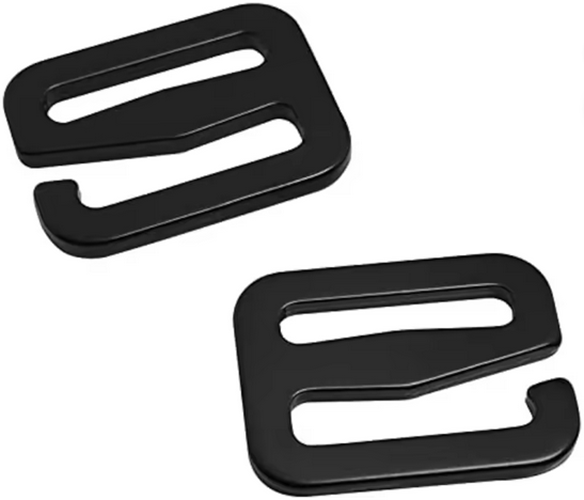 Black High-quality Zinc Alloy Flat Buckle Suitable For Backpack Straps, Belt Hooks, And Outdoor Webbing Fasteners - Hardness: Yes