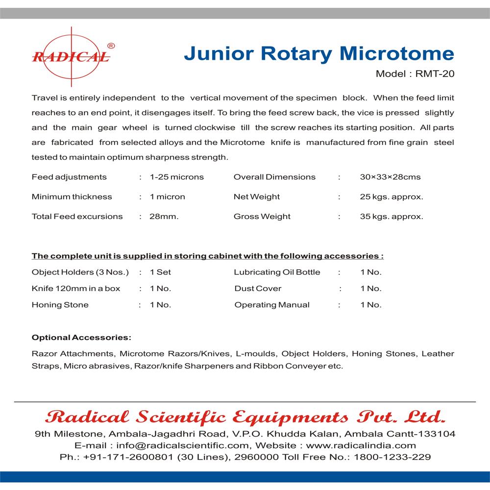 Rotary Microtome RMT-20 (Erma Type)