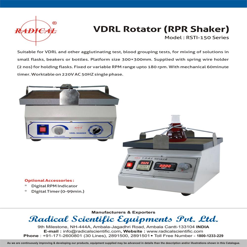 Vdrl Rotator  (Variable Speed) Rsti-150 - Equipment Materials: Lab Apparatus