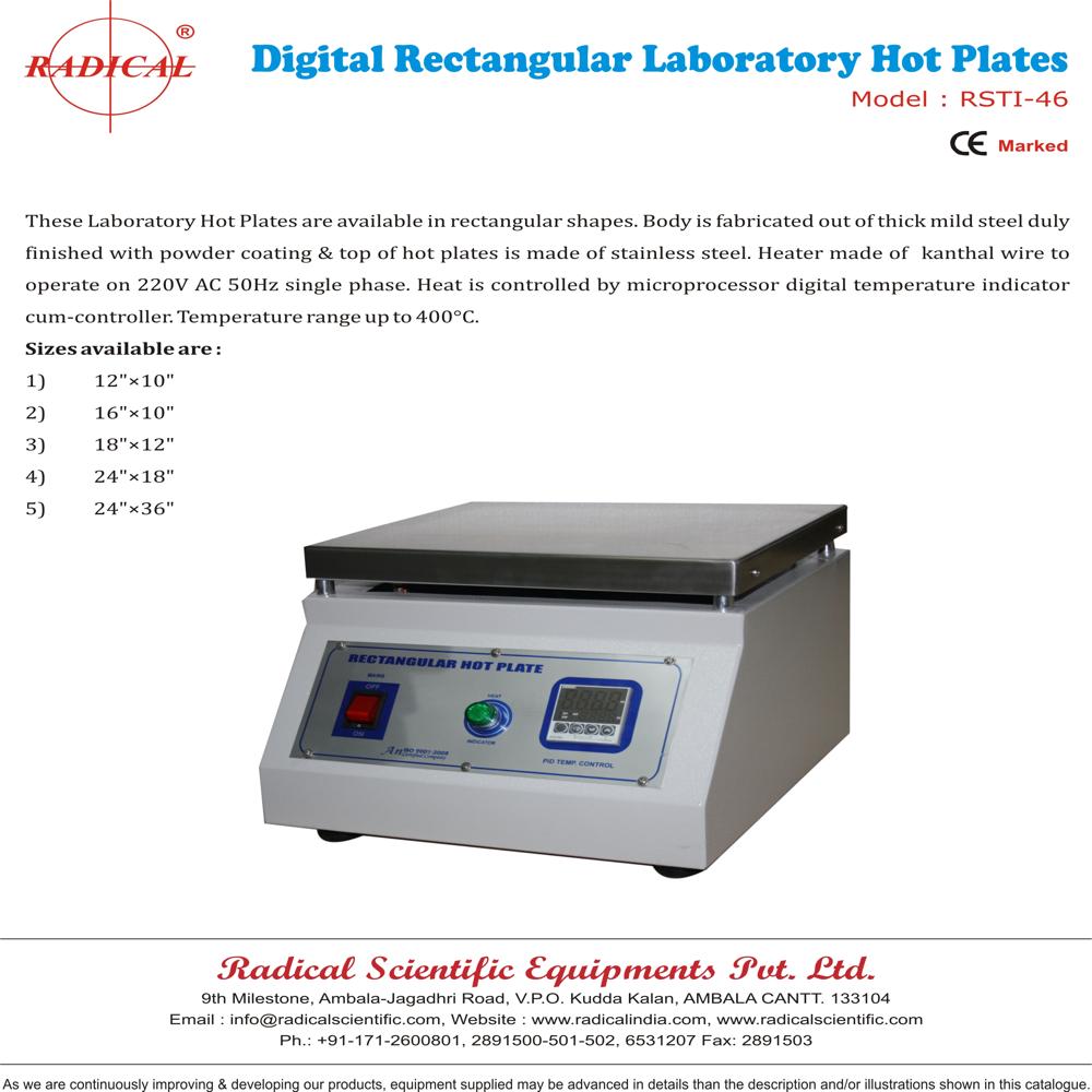 DIGITAL LABORATORY RECTANGULAR  HOT PLATES RSTI-146