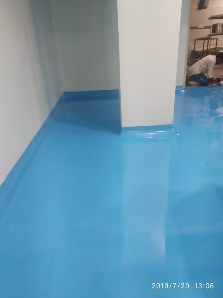 Epoxy Coving Flooring - Color: Blue