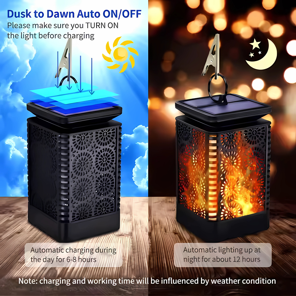 Flickering Flame LED Waterproof Solar Light
