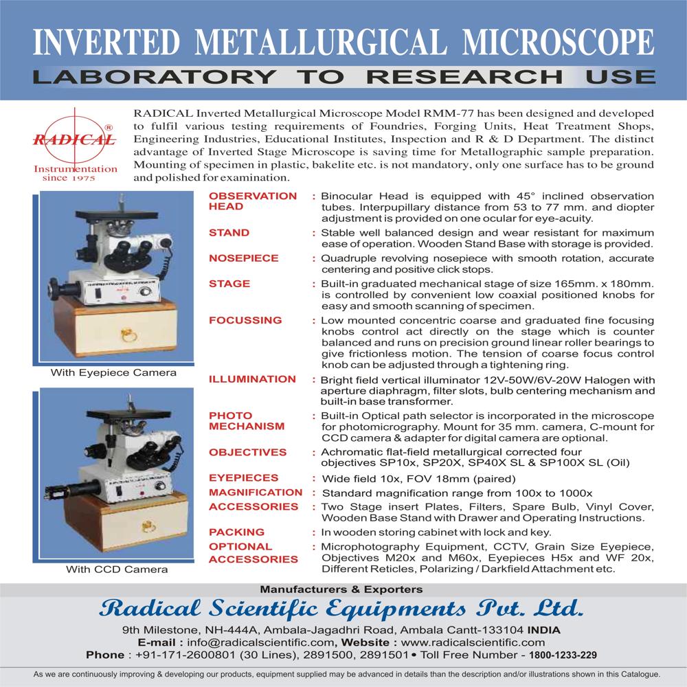 Inverted Metallurgical Microscope RMM-77