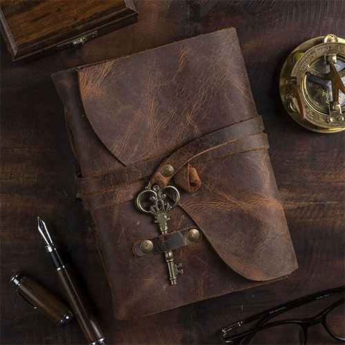 Leather Diary - Color: Brown
