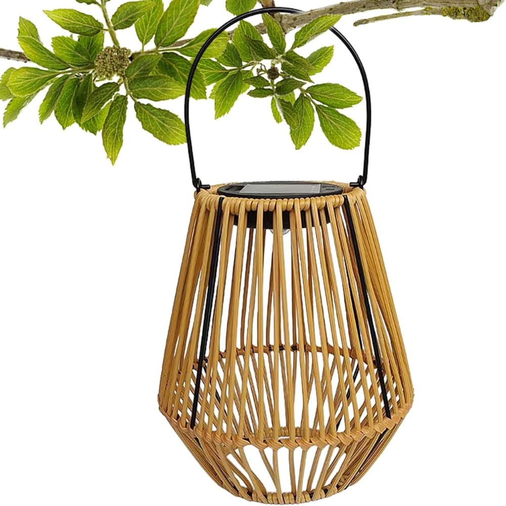 Solar Rattan Bamboo Lamp