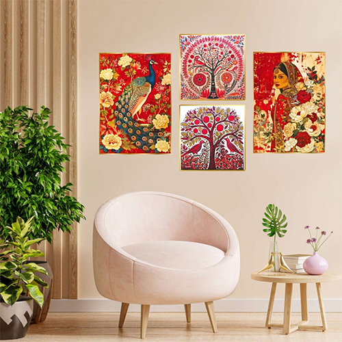 13A 10 inch CH-GD4-10 Set of Four Wall Paintings