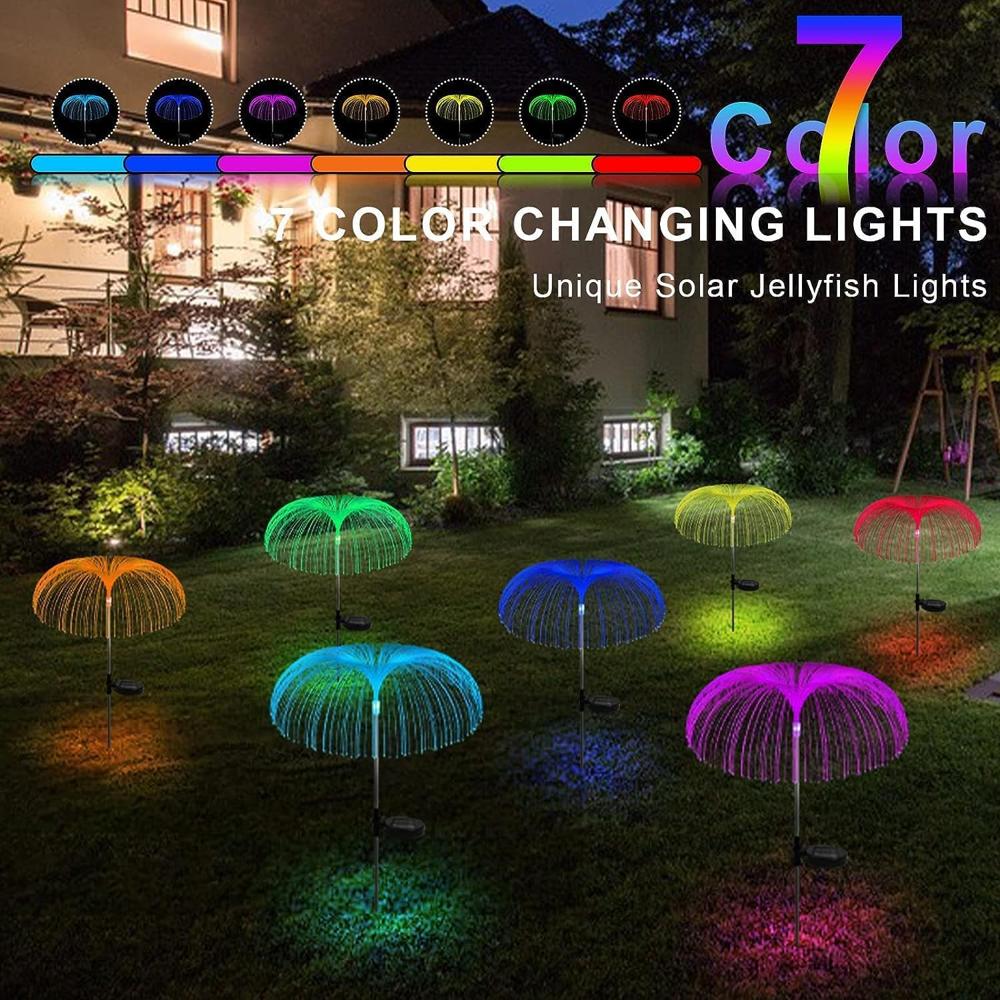 Solar Fiber Optic Jellyfish Light