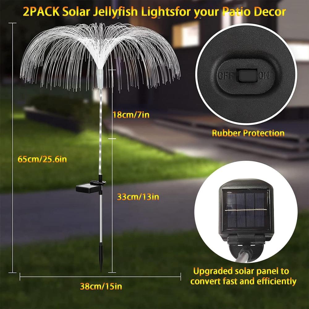 Solar Fiber Optic Jellyfish Light