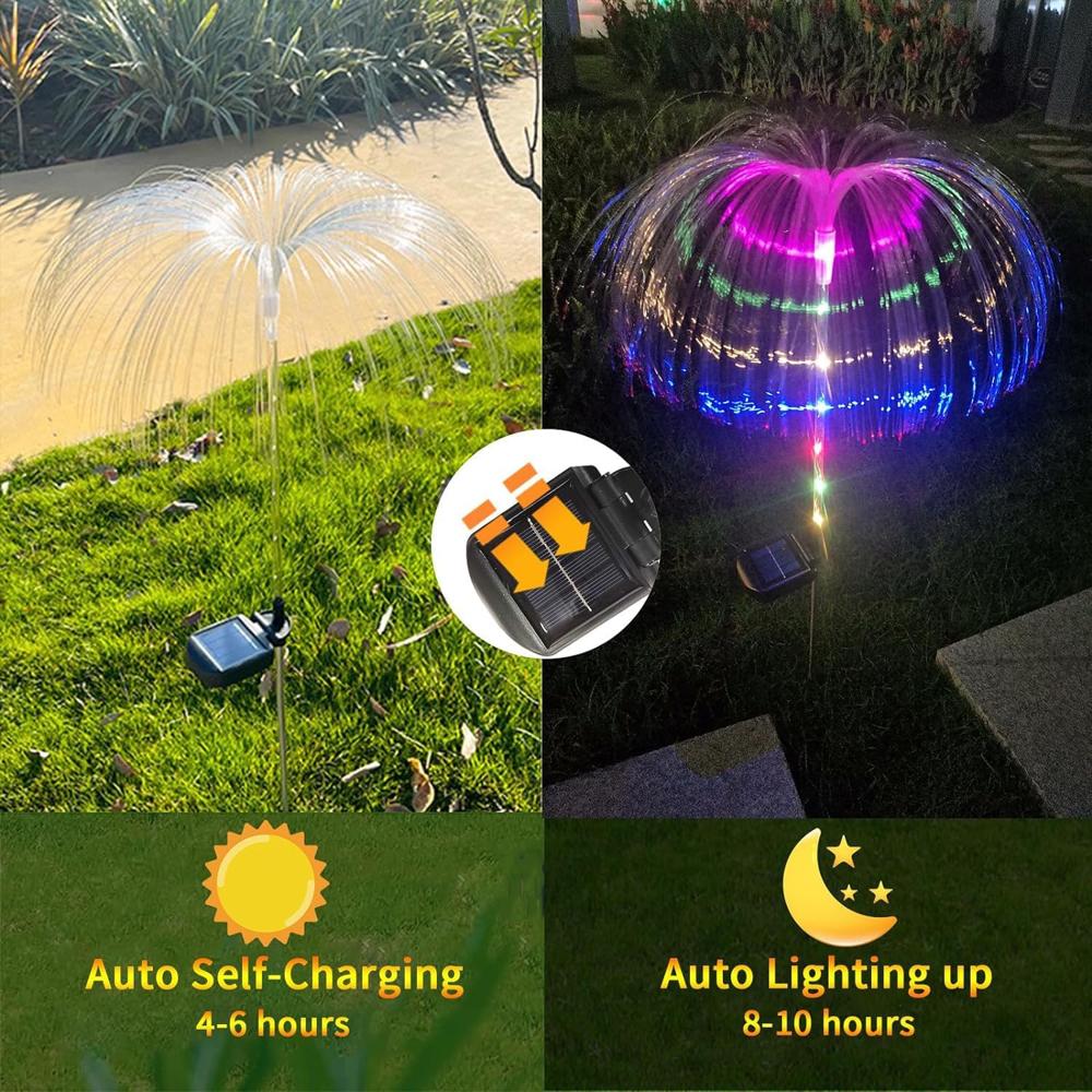 Solar Fiber Optic Jellyfish Light