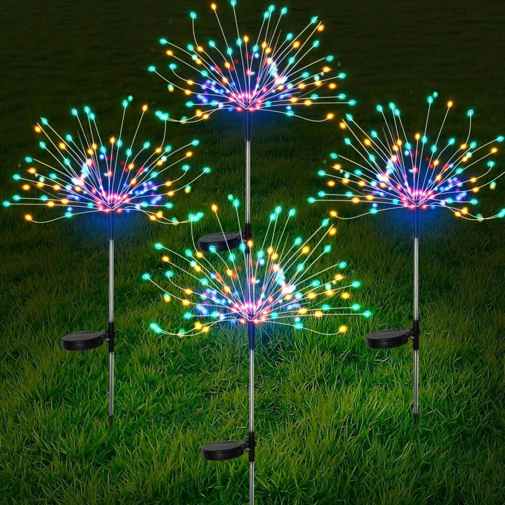 Solar Fireworks Light 120 LED Dazzling Outdoor Display