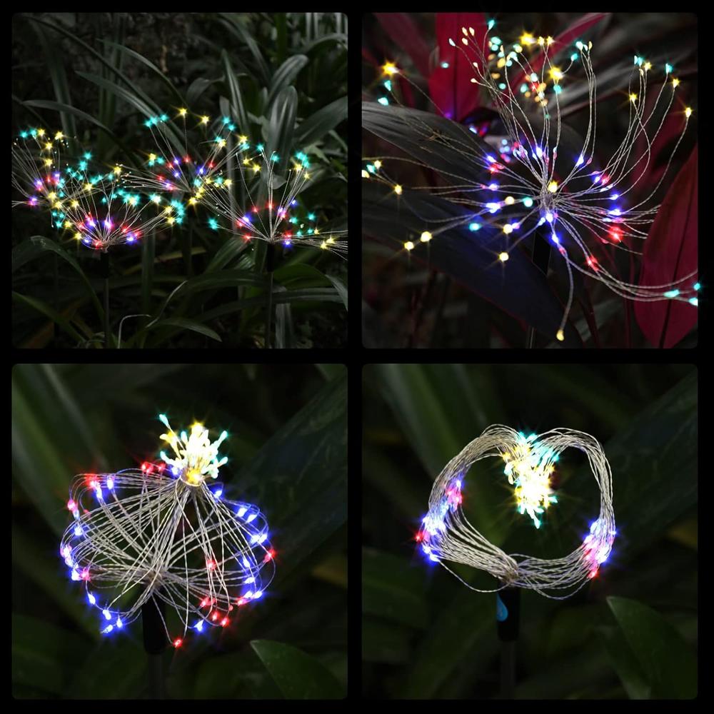 Solar Fireworks Light 120 LED Dazzling Outdoor Display
