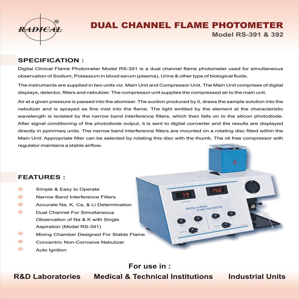 Dual Channel Flame Photometer RS-391
