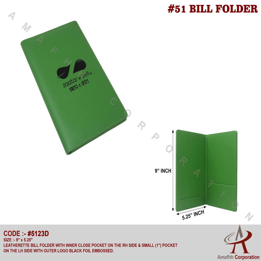 Leatherette BILL FOLDER