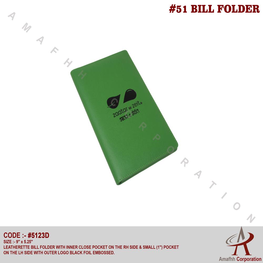 Leatherette BILL FOLDER
