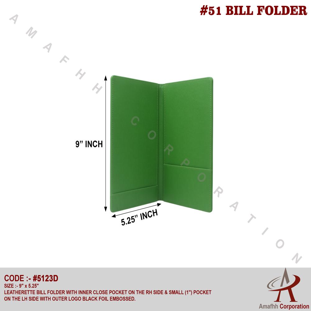 Leatherette BILL FOLDER