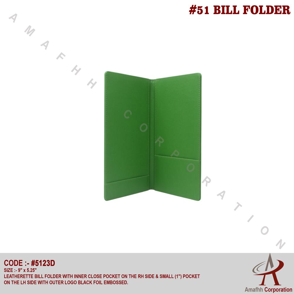 Leatherette BILL FOLDER