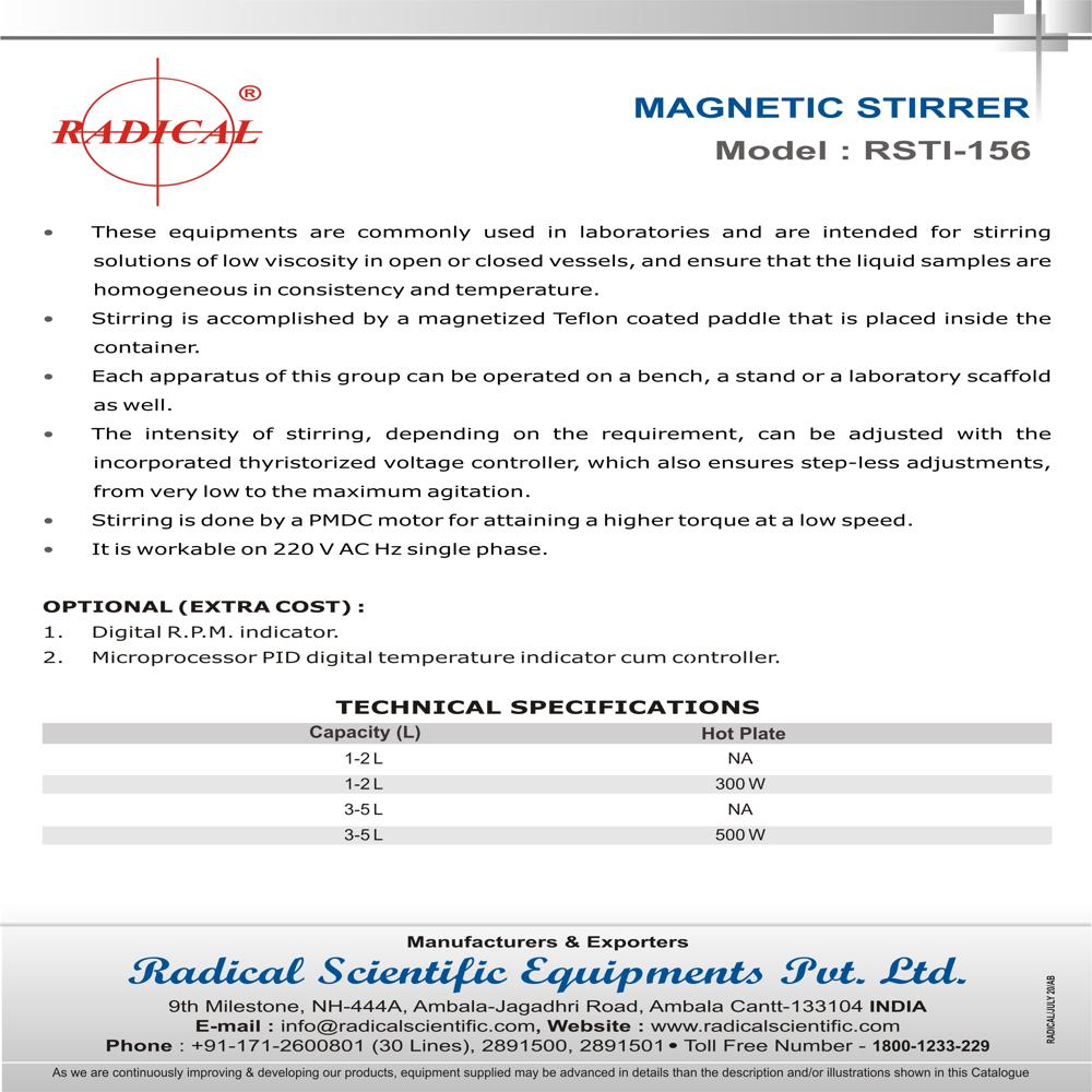 Digital Magnetic Stirrer RSTI-156
