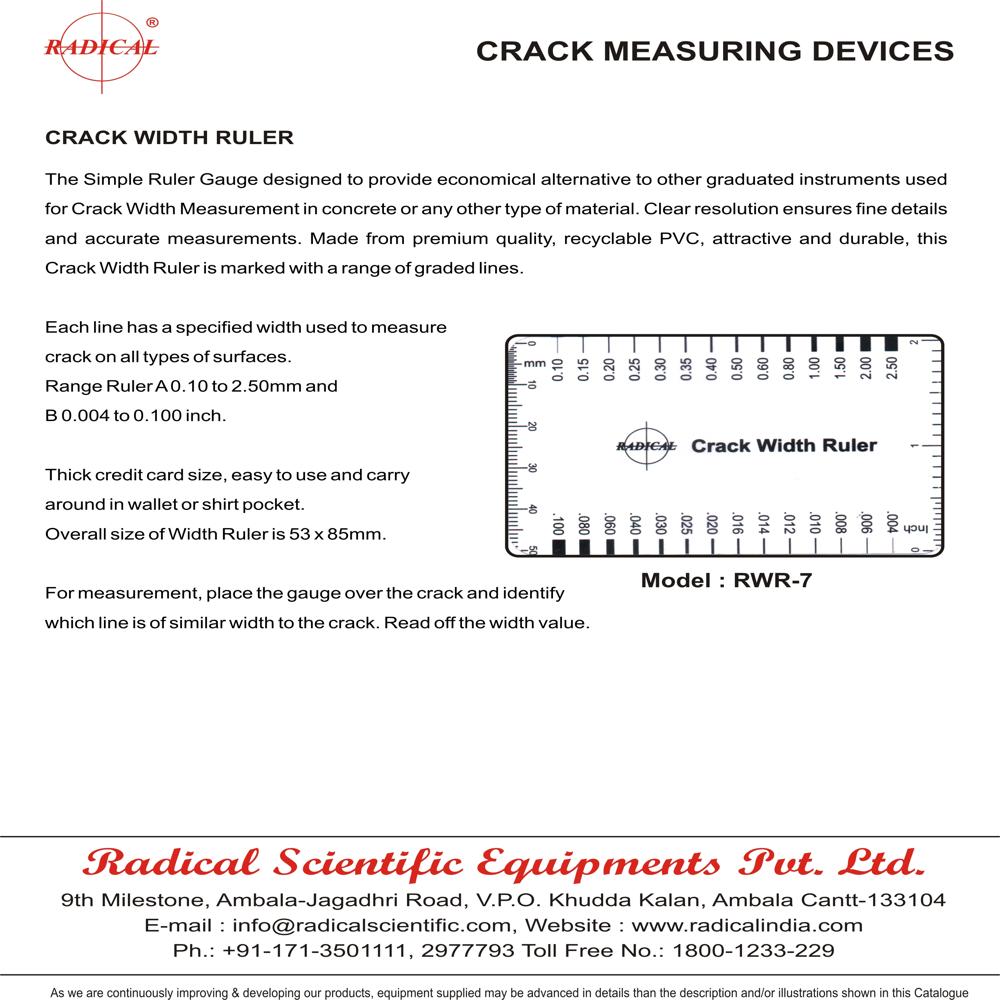 Crack Width Ruler Rwr-7 - Color: White