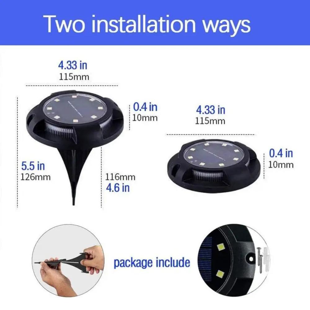 Rgb Solar Buried Ground Light - Efficiency: 95%