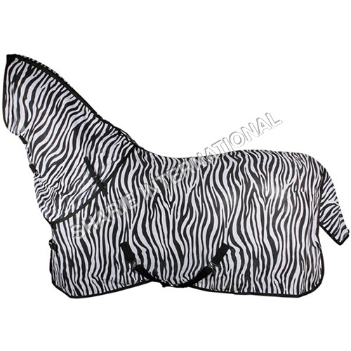 Article No. R-177 Fly Rugs Zebra Print Fabric - Design: Plain