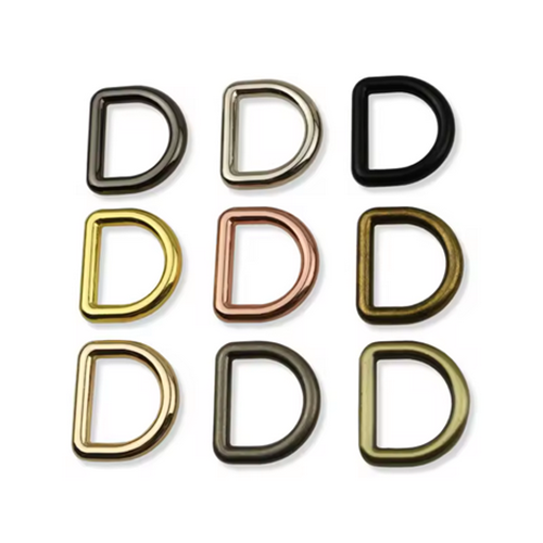 DIY Metal Bag Accessories D-Ring Buckle Suitable for Bag Straps, Webbing, and Belts Seamless Metal D-Ring Buckle