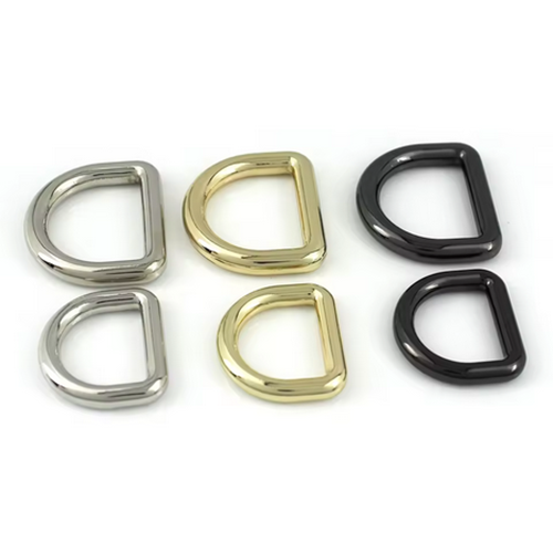 DIY Metal Bag Accessories D-Ring Buckle Suitable for Bag Straps, Webbing, and Belts Seamless Metal D-Ring Buckle