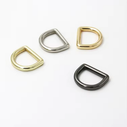 DIY Metal Bag Accessories D-Ring Buckle Suitable for Bag Straps, Webbing, and Belts Seamless Metal D-Ring Buckle