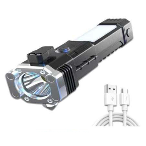 3W Torch Light Rechargeable Flashlight With Hammer - Application: Industrial
