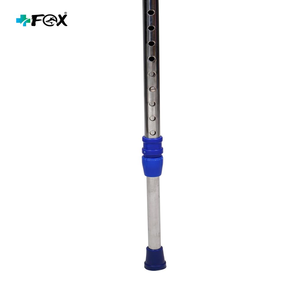 Walking Stick With Elbow Support - Color: Silver