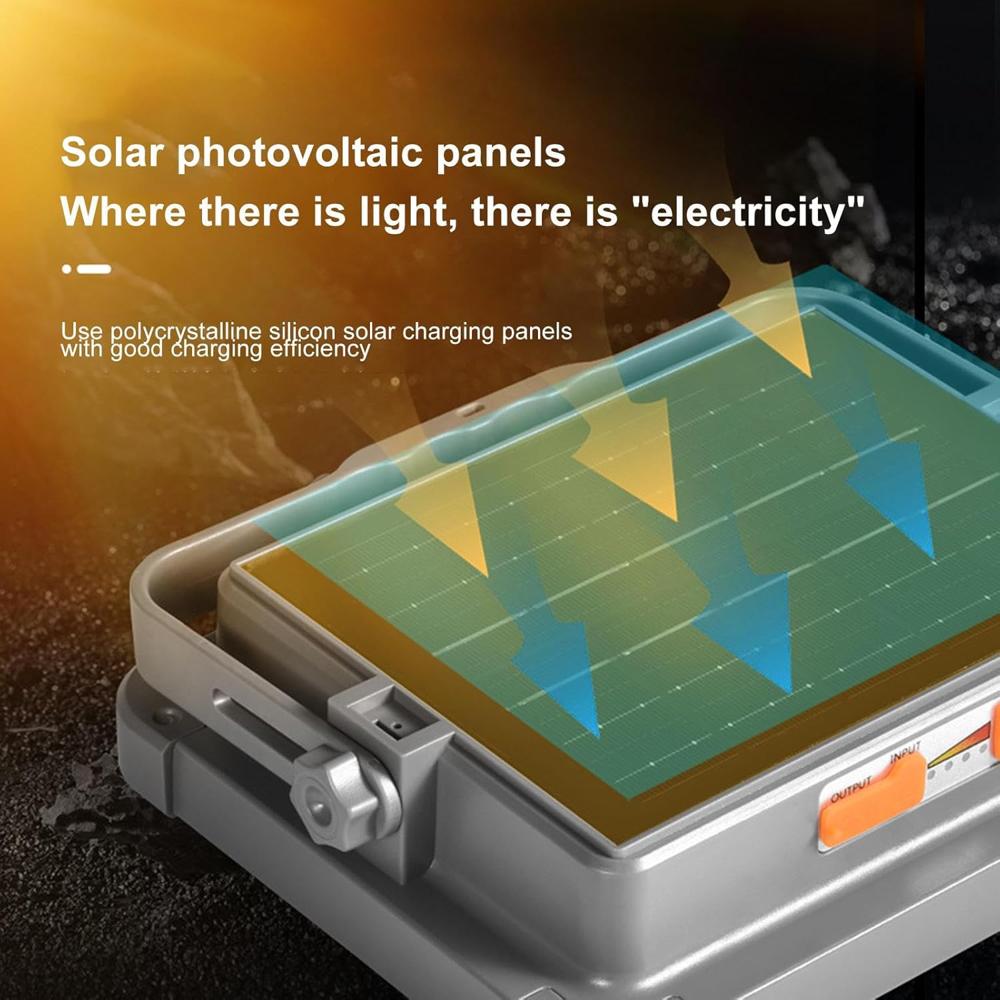 Portable Solar Led Work Light - Color: White