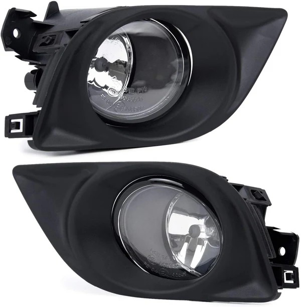 K D Fog Lamp Set for Nissan Sunny 2011-2017, Complete Kit with Wiring and Bezels
