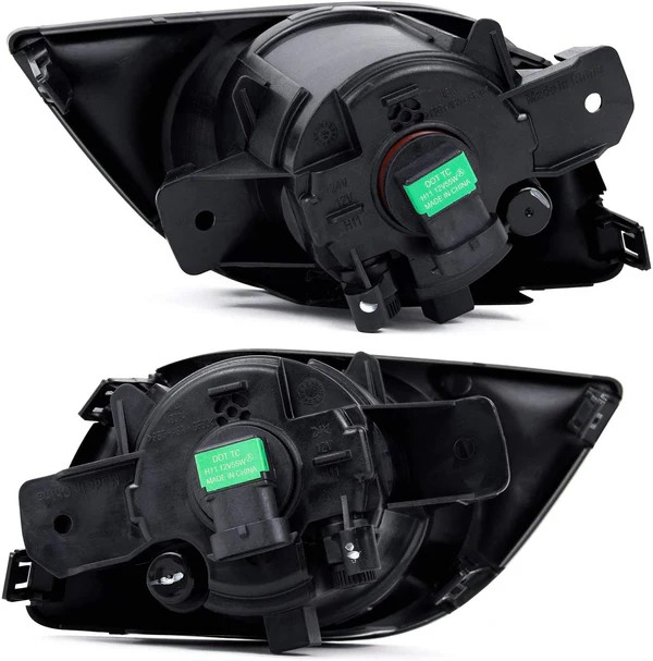 K D Fog Lamp Set for Nissan Sunny 2011-2017, Complete Kit with Wiring and Bezels