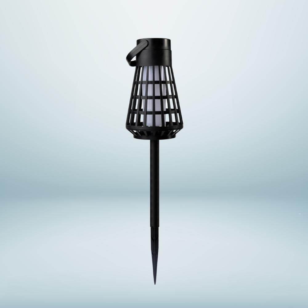 Solar Powered Woven Flame Lamp - Color: Black