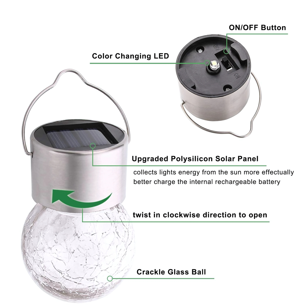 Solar Hanging Wishing Bottle Small Light