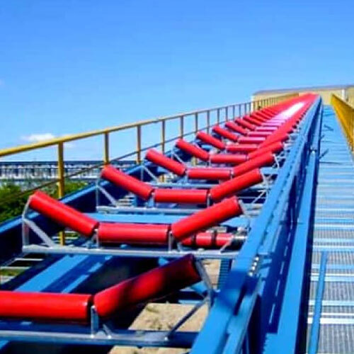 Industrial Conveyor Rollers - Color: Red