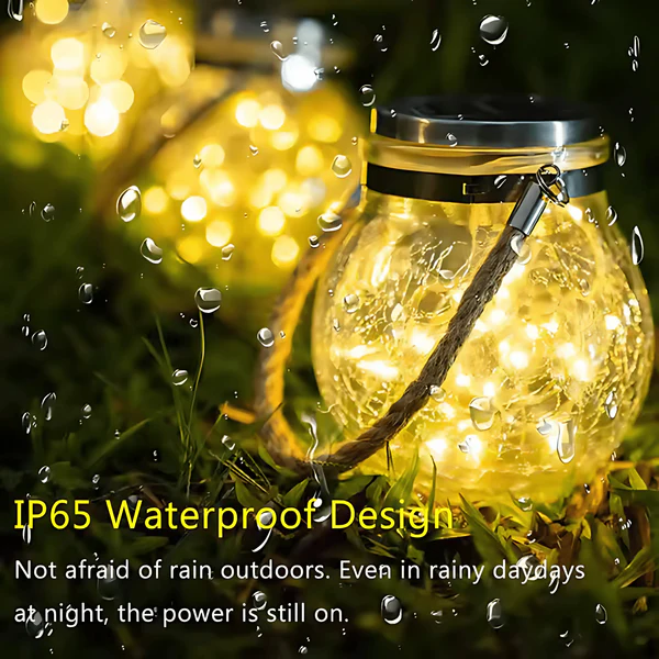 Solar Hanging Wishing Bottle Large Light