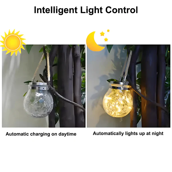 Solar Hanging Wishing Bottle Large Light