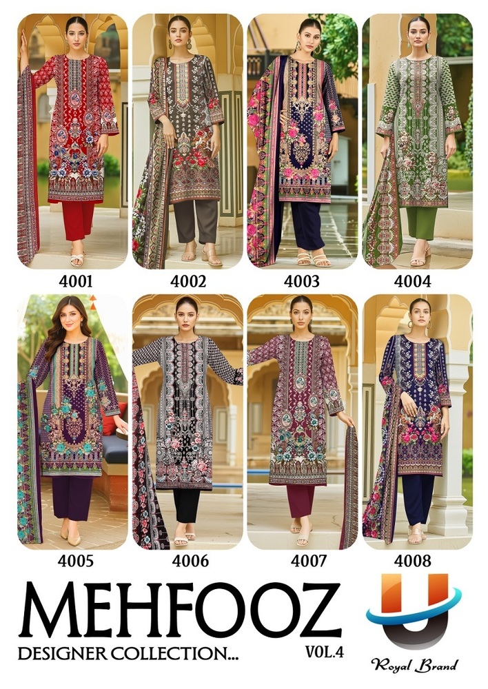 Royal Mehfooz Vol-4  Dress Material