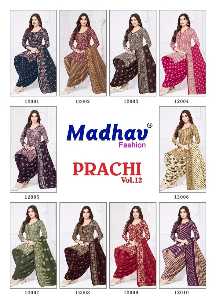 Madhav Prachi Vol-12  Dress material