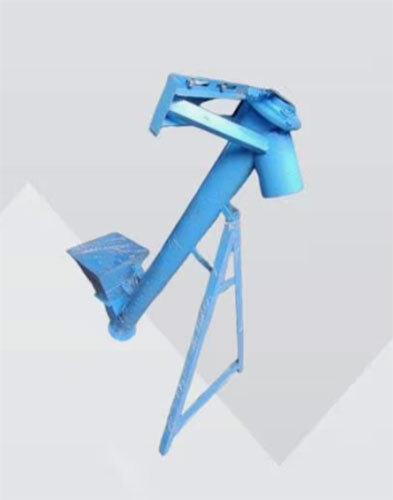 Blue Mild Steel Screw Conveyor With Hopper - Features: Stable Performance