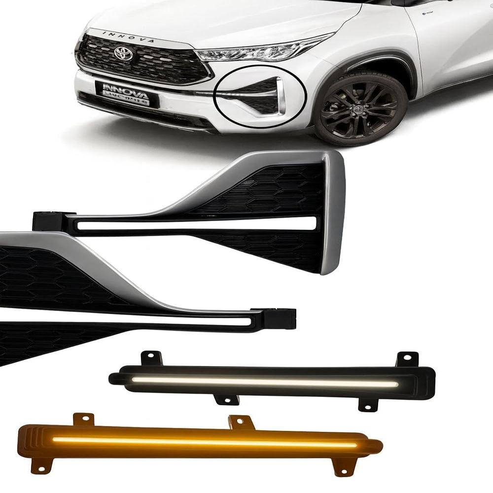 K D LED Fog Lamp Set for Tayata Innova Hycross, Left & Right Side, 2023-Present Models