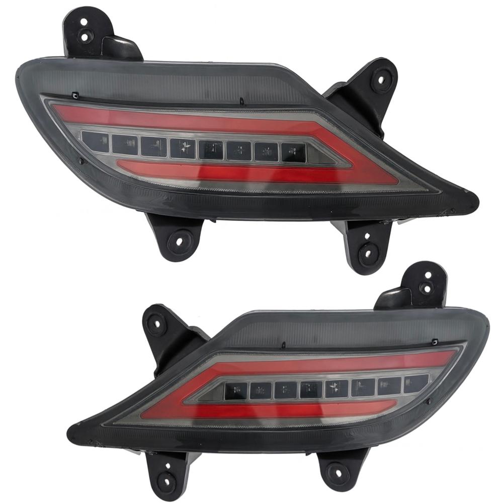 K D Led Bumper Reflector Lights For Hyundai Creta 2020-2024 / Alcazar 2021-2023, Left & Right Side - Dimension (L*w*h): 30*30*15 Centimeter (Cm)