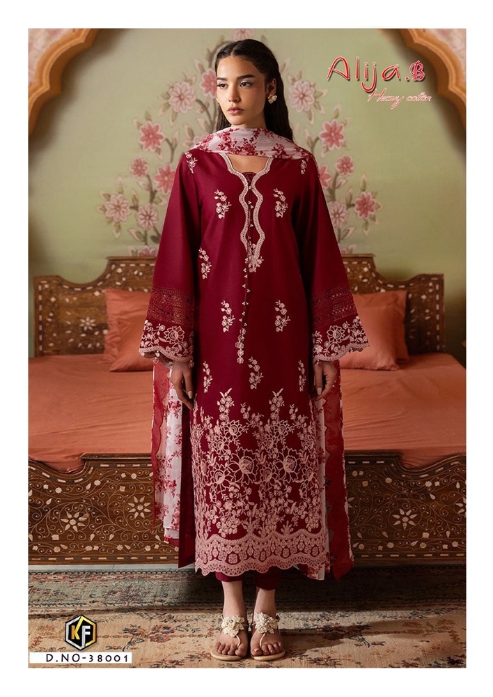 Kevalfab Alija B Vol-38 A Karachi Dress Material - Color: Multicolor