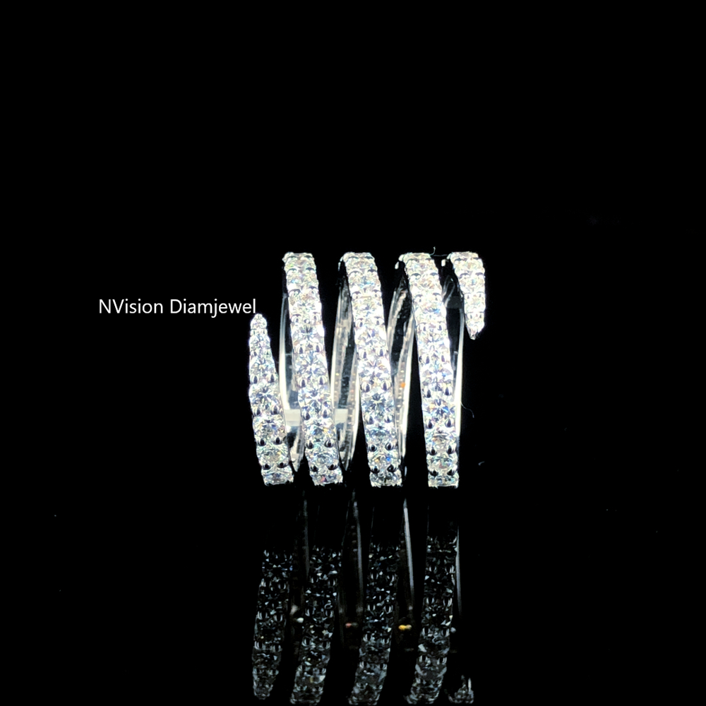 Endless Spark Multi-Row Natural Diamond Wrap Ring