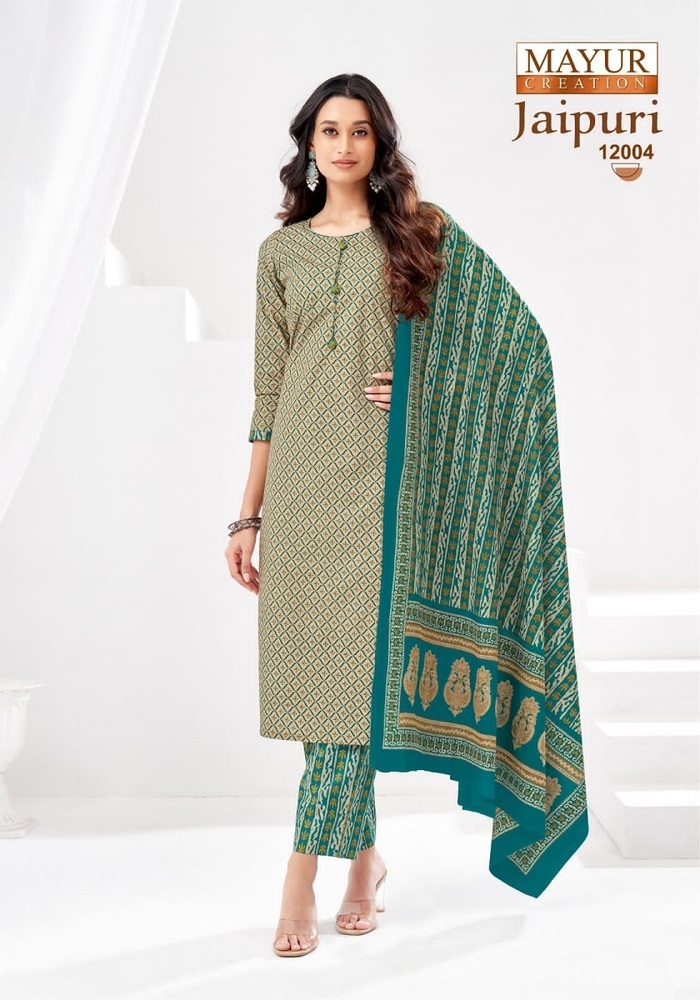 Mayur Jaipuri Vol-12 A Dress Material - Color: Multicolor