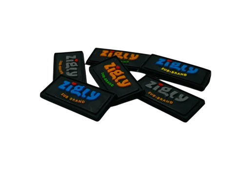 4Mm Rubber Bag Labels - Color: Black